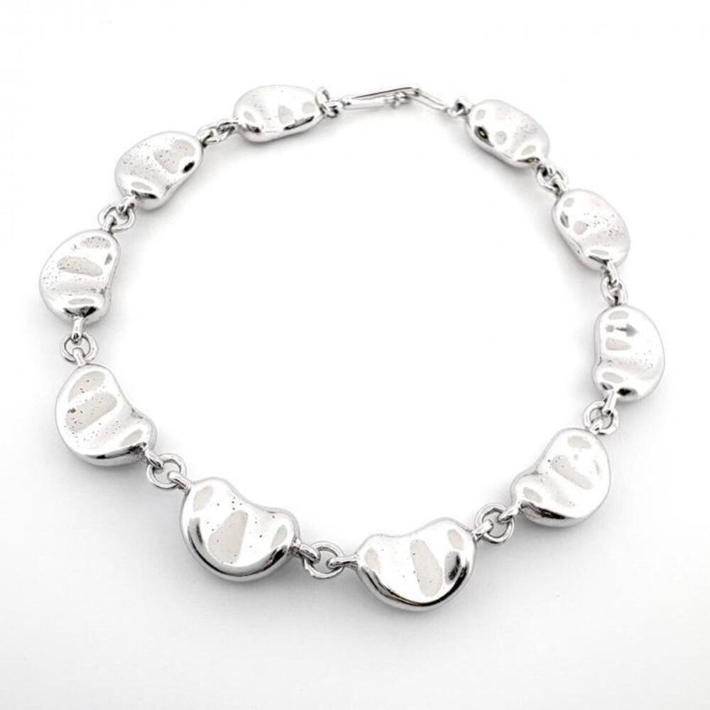 TIFFANY Silver Bean Charm Bracelet